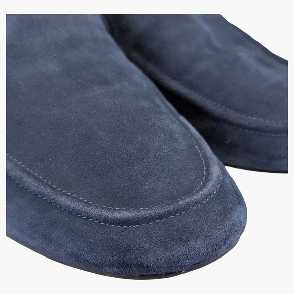Karl Lagerfeld Paris Navy Suede Loafers Slip On Flats | Size EU 39 US 8.5 - Picture 8 of 10